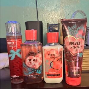 Bath & Body Works 🆕Velvet Sugar 4 Pc Set Cream Lotion Wash + Fragrance